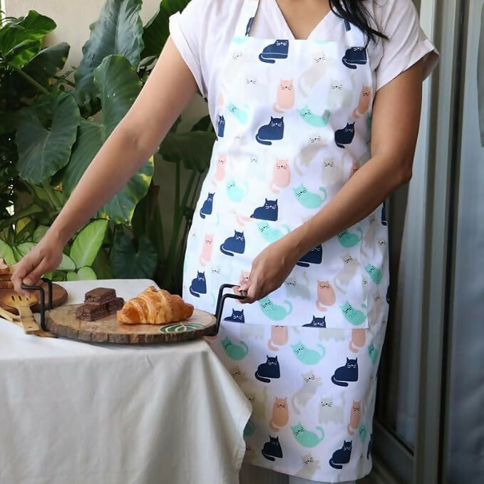 Oak & Lily 100% Cotton Kitchen Apron-Multicolour