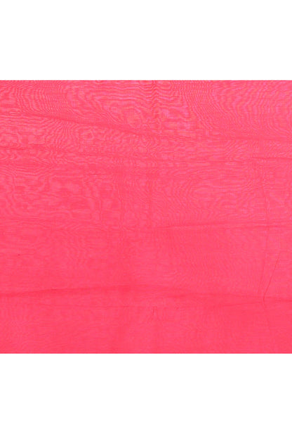 Piyari Fashion Women's Pink Embellished Cotton Blend Jamdani Saree