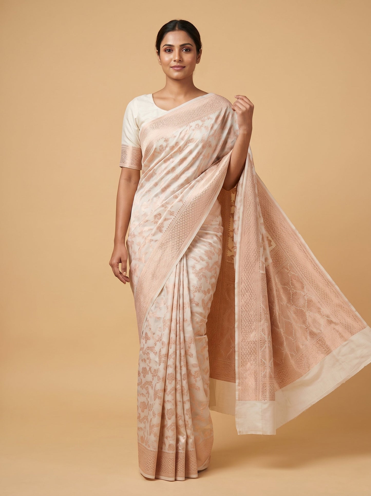 Ivory Cream Grace Saree