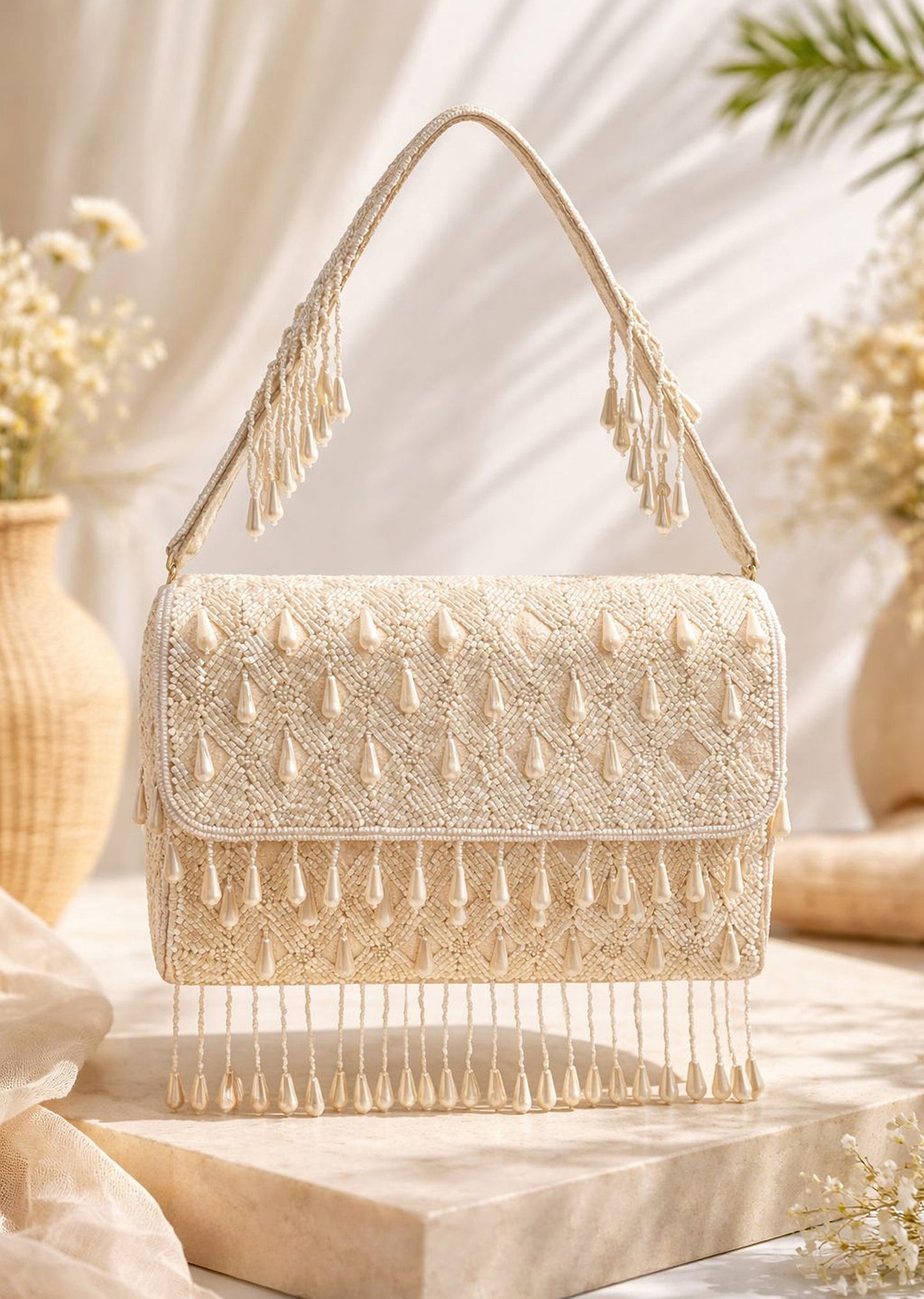 Ivory Pearl Festive Clutch