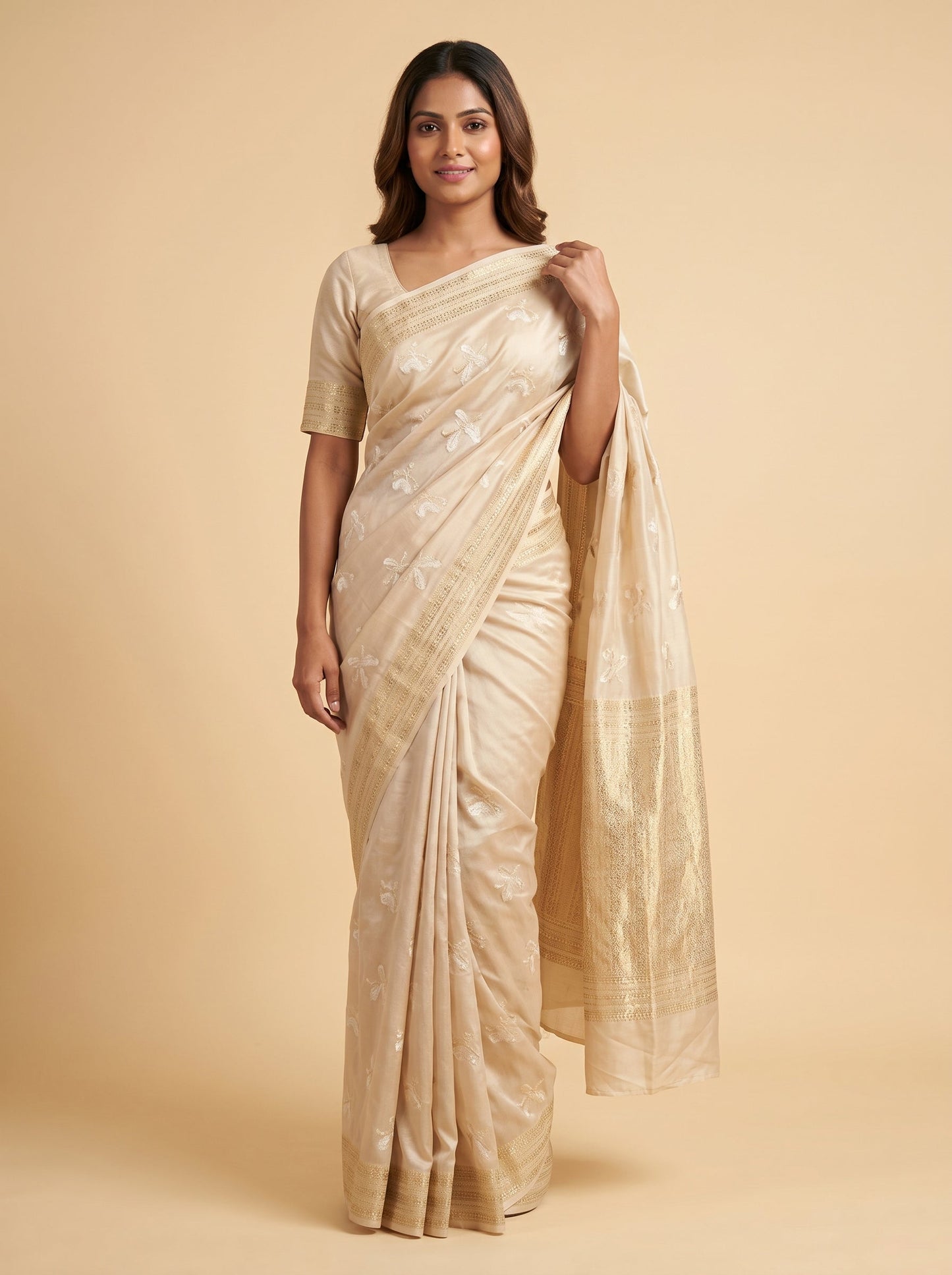 Ivory Soft Charm Saree