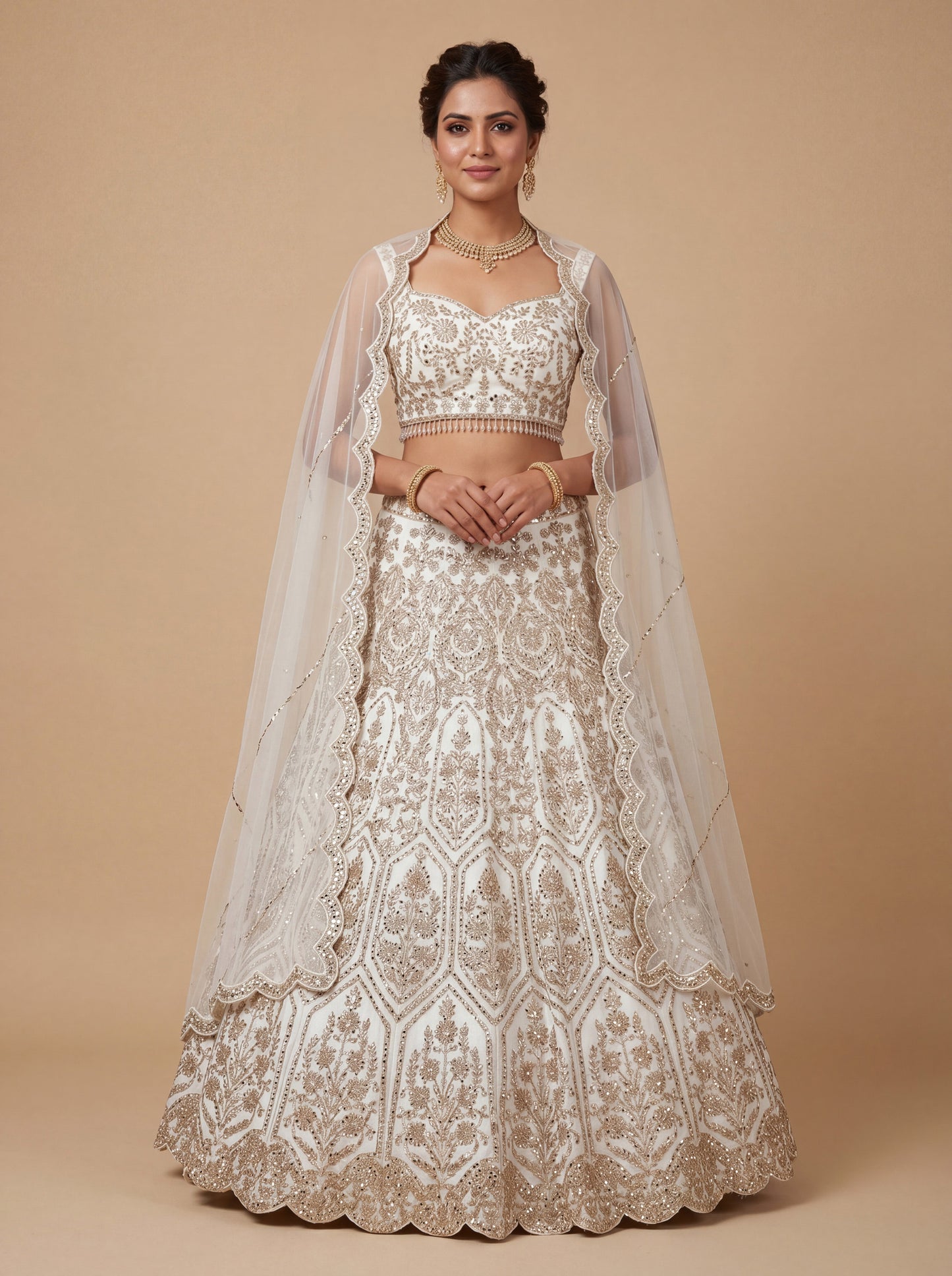 Ivory Vintage Heritage Lehenga