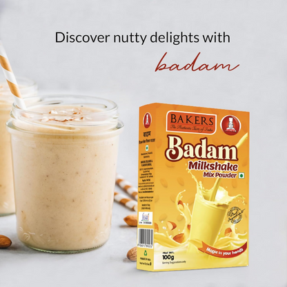 BAKERS Milk Shake Mix Powder - Badam Flavor