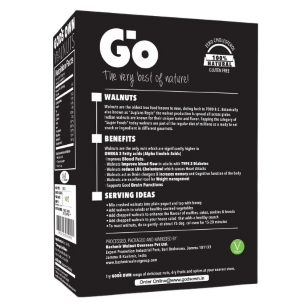 Go Organic Kashmiri Extra Light Halves Walnuts Kernels