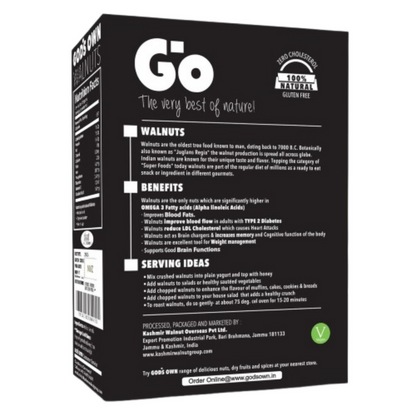 Go Organic Kashmiri Extra Light Halves Walnuts Kernels