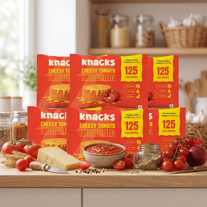 Knacks Coin Khakhra Crisps - Cheesy Tomato Flavour