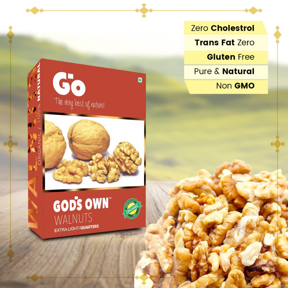 Go Organic Walnuts Kernels Extra Light/Quarters