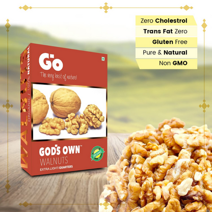 Go Organic Walnuts Kernels Extra Light/Quarters