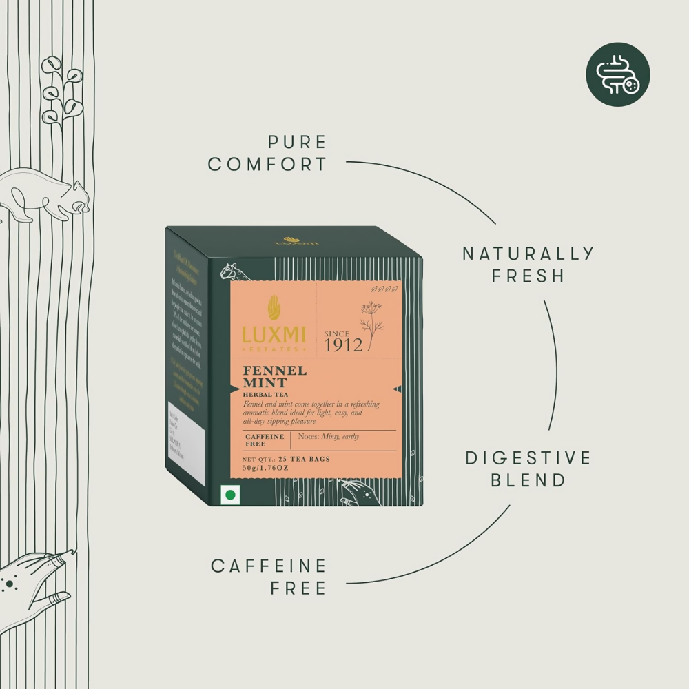 Luxmi Estates Fennel Mint Herbal Tea