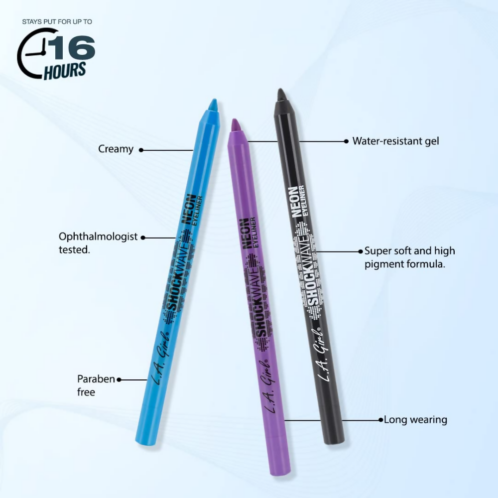 L.A Girl Shockwave Neon Eye Liner - Blackout Black