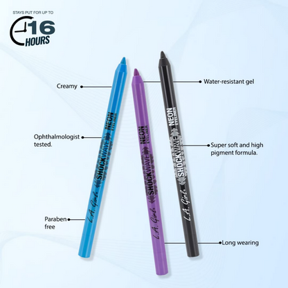 L.A Girl Shockwave Neon Eye Liner - Blackout Black