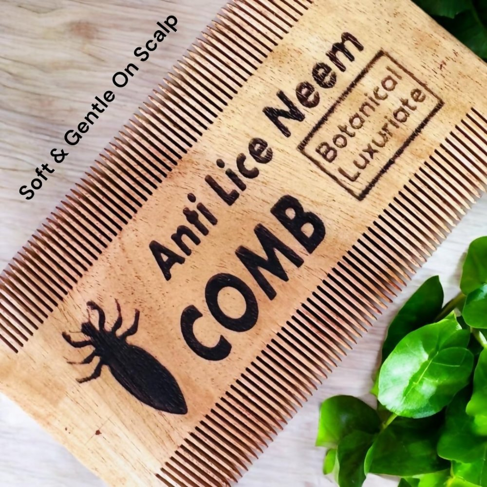 Botanical Luxuriate 100% Neem Wood Lice & Nits Comb