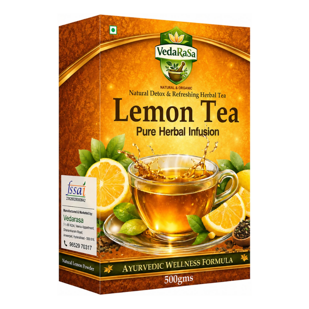 VedaRasa Premium Organic Lemon Instant Tea Premix Powder