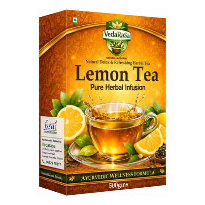 VedaRasa Premium Organic Lemon Instant Tea Premix Powder