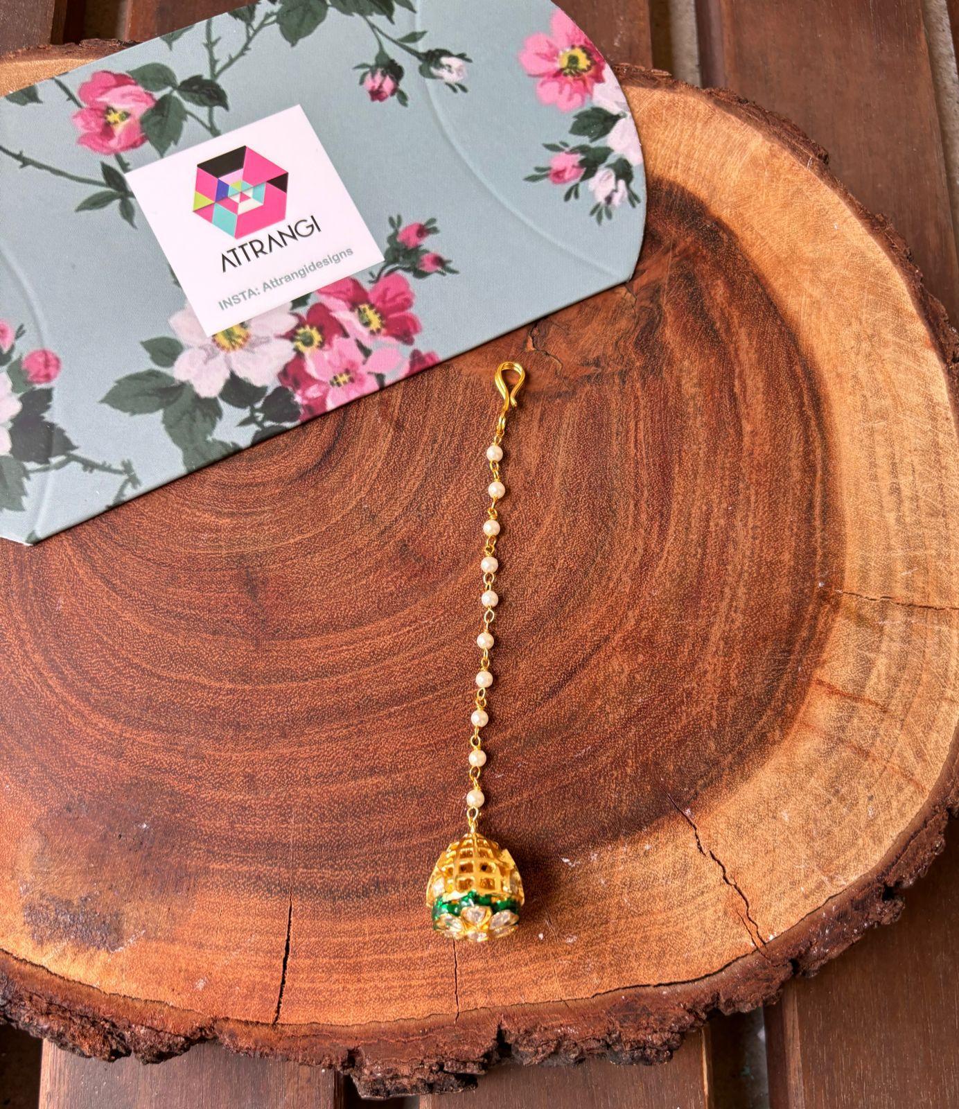 Jodha Polki And Pearl Mini Traditional Borla