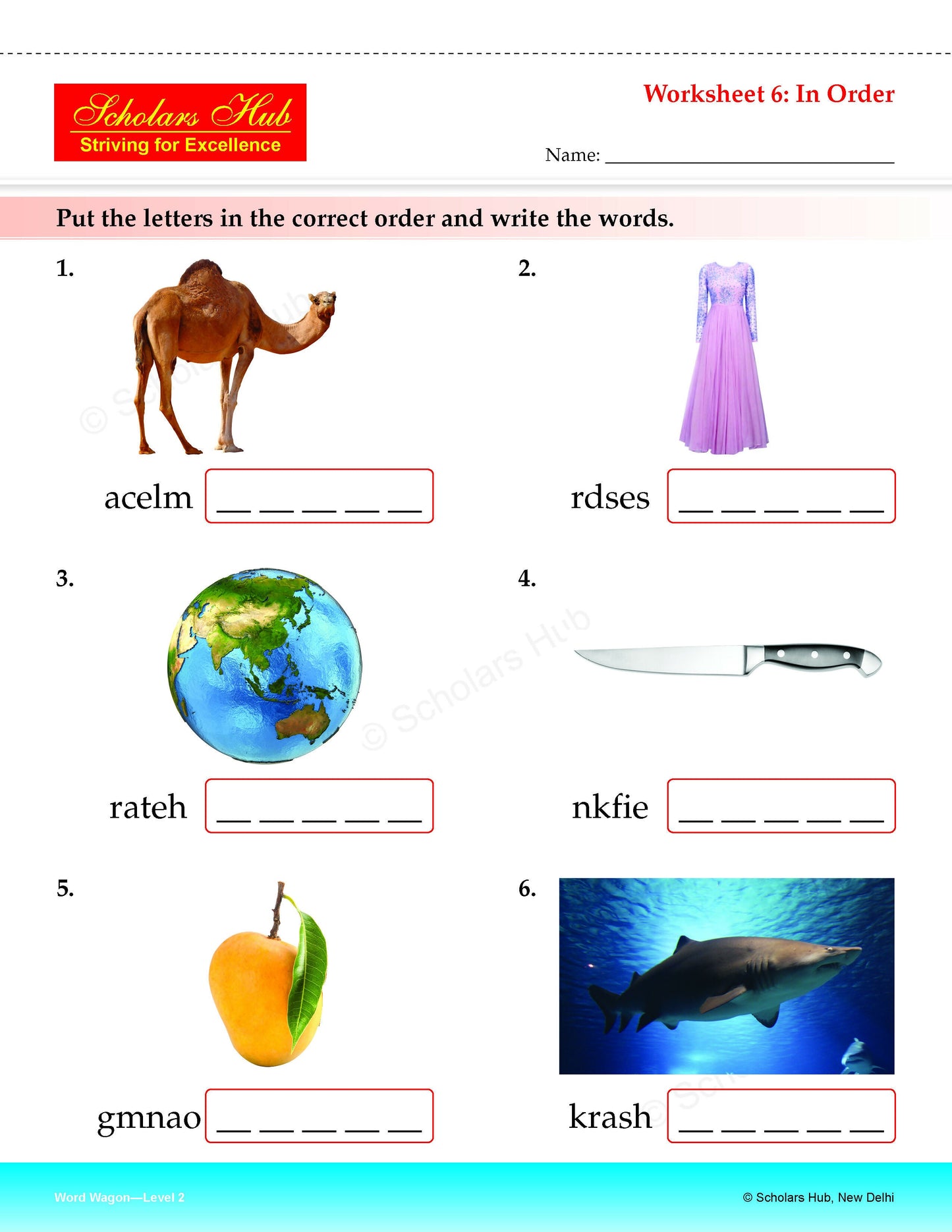 Step By Step Skills Word Wagon-2(Tearble Colourful Worksheets)