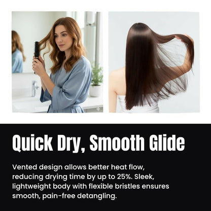 FOLELLO Professional Vent Hair Styling Brush for Blow Drying & Detangling