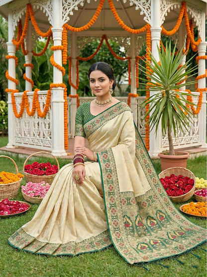 Shree Shyam Fashion Green Soft Silk Saree
