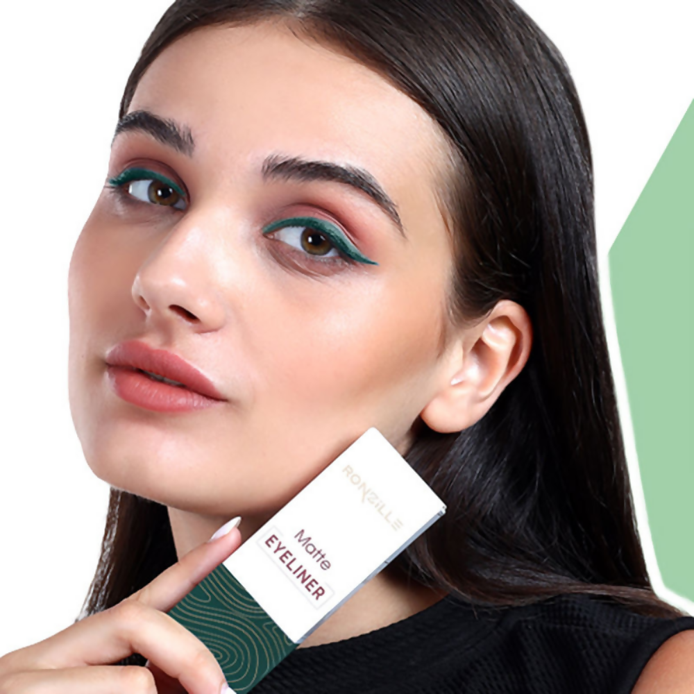 Ronzille Smudgeproof And Waterproof Liquid Matte Eyeliner - Green