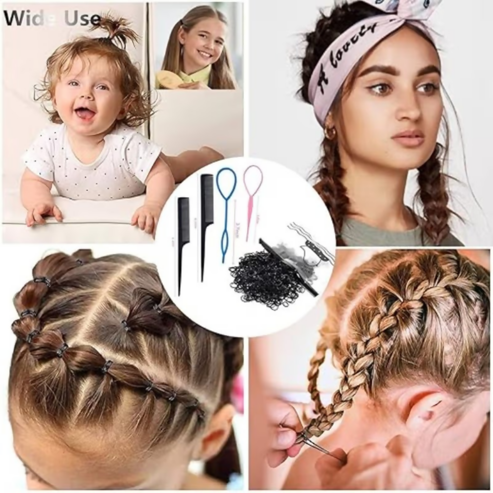 Bronson Professional Rubber Band Soft & Smooth Basic Everyday Wear Thin Elastics Stretchy Hair Tie