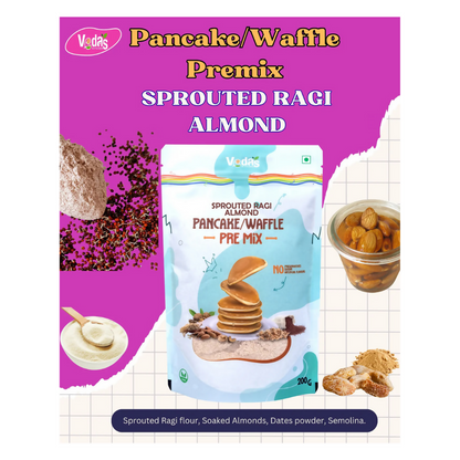 Vedas Kitchen Sprouted Ragi Almond Waffle/Pancake Premix