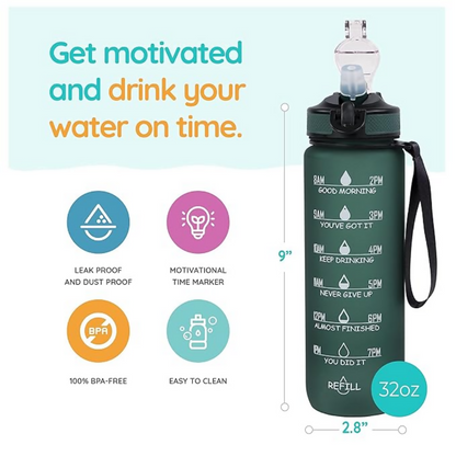 SOLARA Unbreakable Water Bottle - Hunter Green
