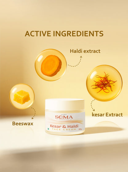 Soma Essential Barrier Protection Day Cream With Beeswax, Haldi And Kesar
