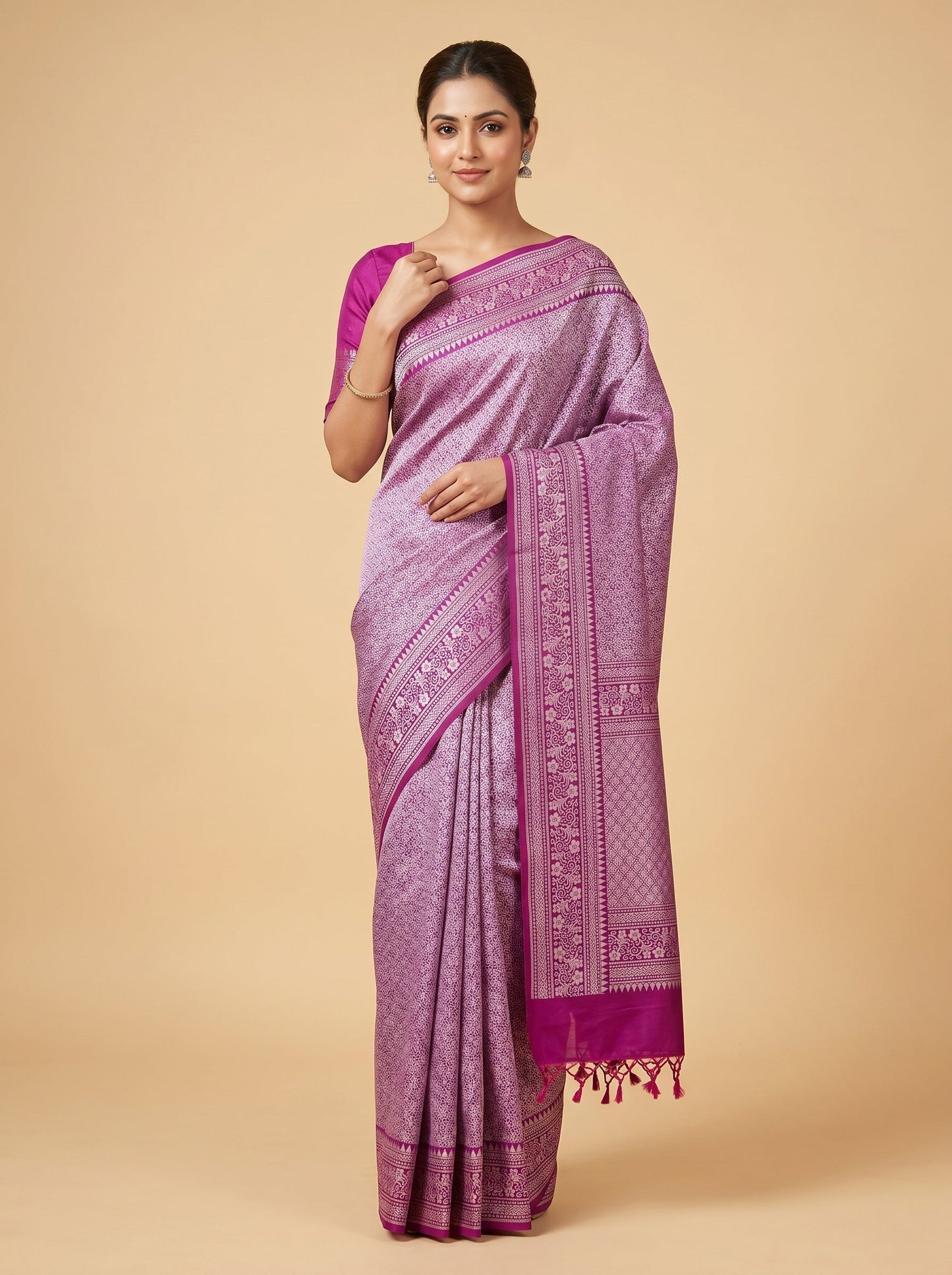 Khaki Earthy Texture Handloom Saree