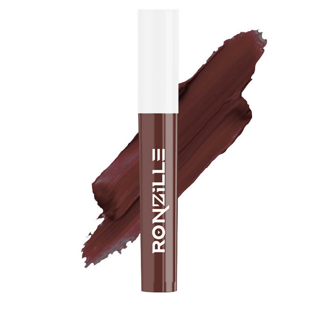 Ronzille Non Transfer Matte Liquid Lipstick Plus Lip Gloss - Nudes And Browns
