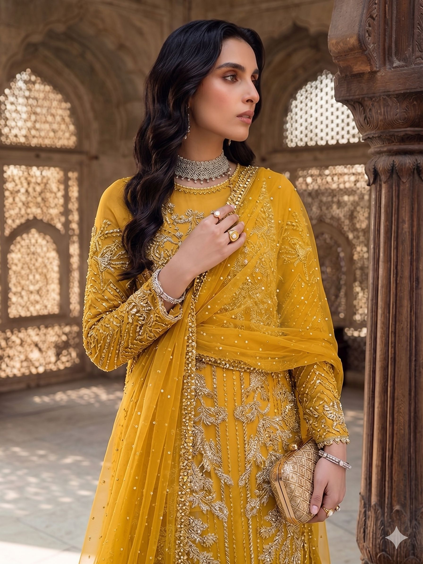 Teeya Creation Womens New Soft Net With Heavy Embroiedery With Sequence Work Yellow Kurta Set