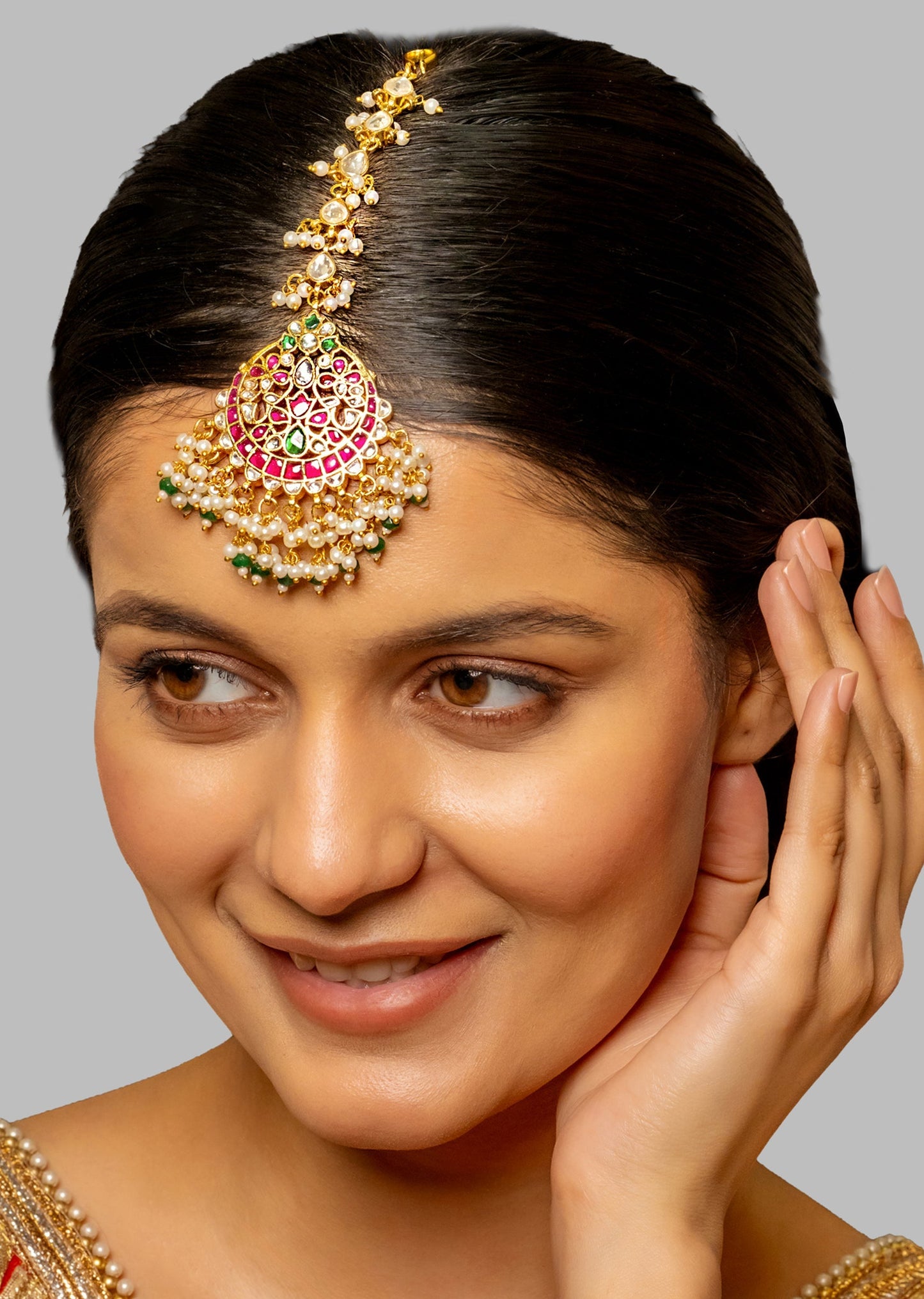 Kundan Gemstone Maang Tika