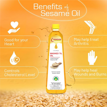 Shagun Cold Pressed Sesame Oil - Washed Til Oil