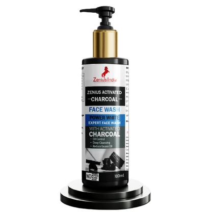 Zenius Activated Charcoal Face Wash for Cleanse Face Dirt and Improve Skin