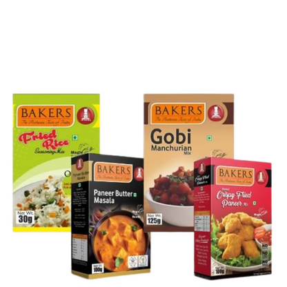 BAKERS Paneer Butter Masala , Gobi Manchurian , Crispy Fried Paneer, Fried Rice Mix