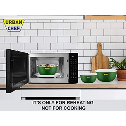Urban Chef Mixing Bowl Set of 3 Stainless Steel - Green