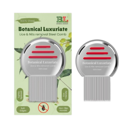 Botanical Luxuriate Lice and Nit's Removal Comb - Red