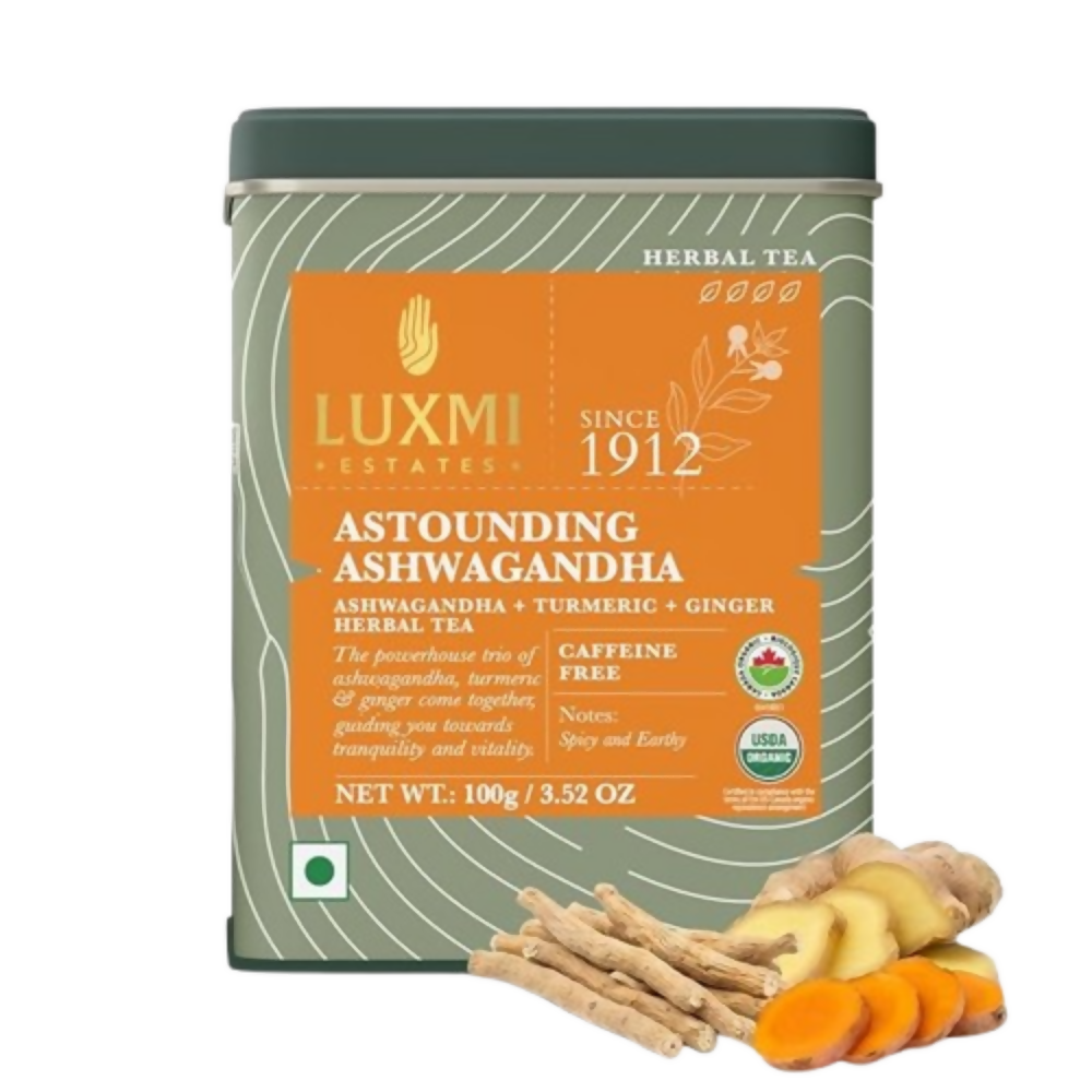Luxmi Estates Astounding Ashwagandha  Certified Organic Herbal Infusion
