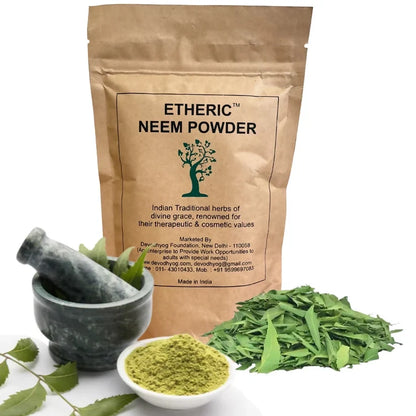 Etheric Neem Powder  Natural Herbal Face Pack & Skin Care Treatment