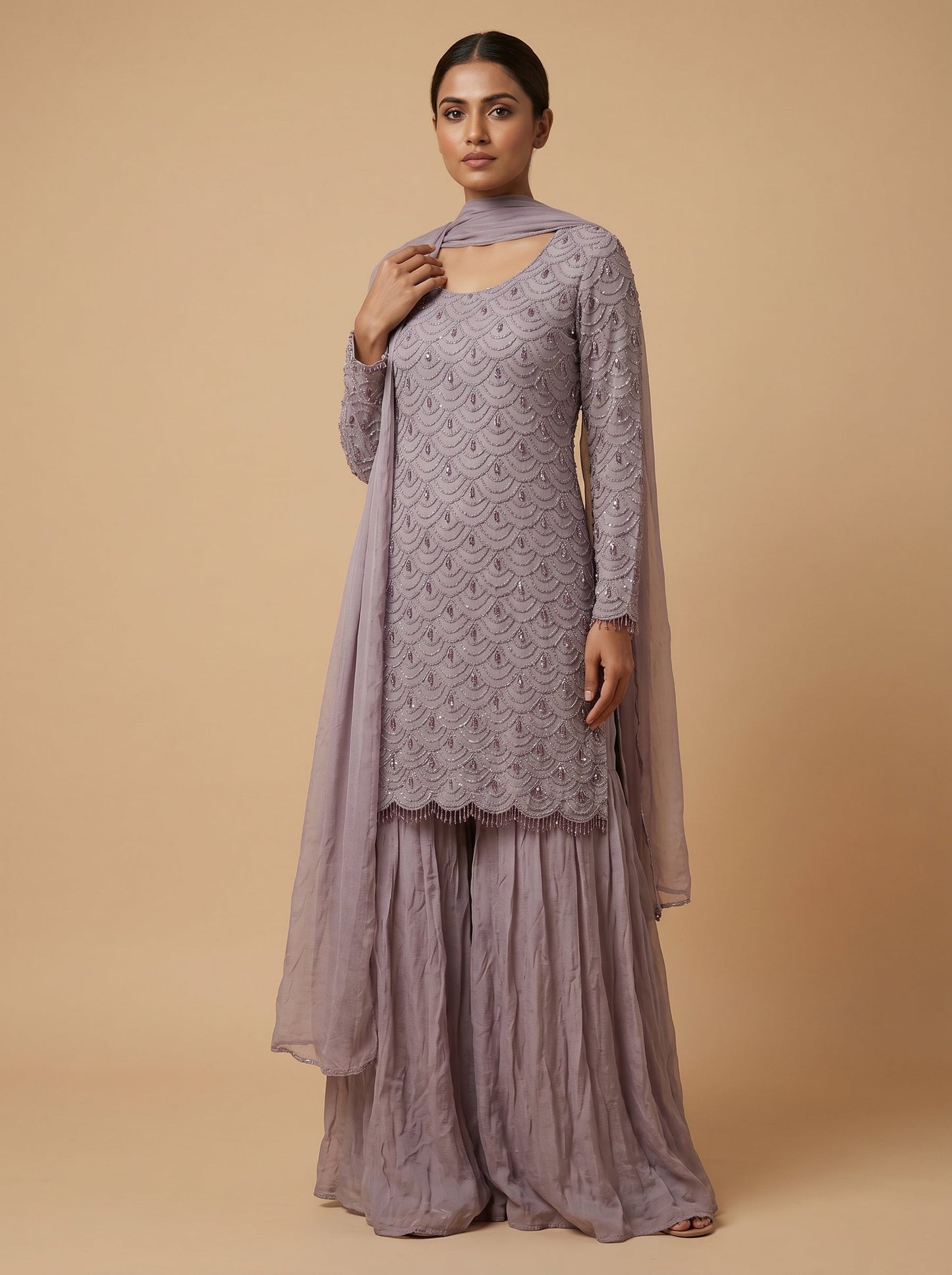 Lavender Bloom Palazzo Set