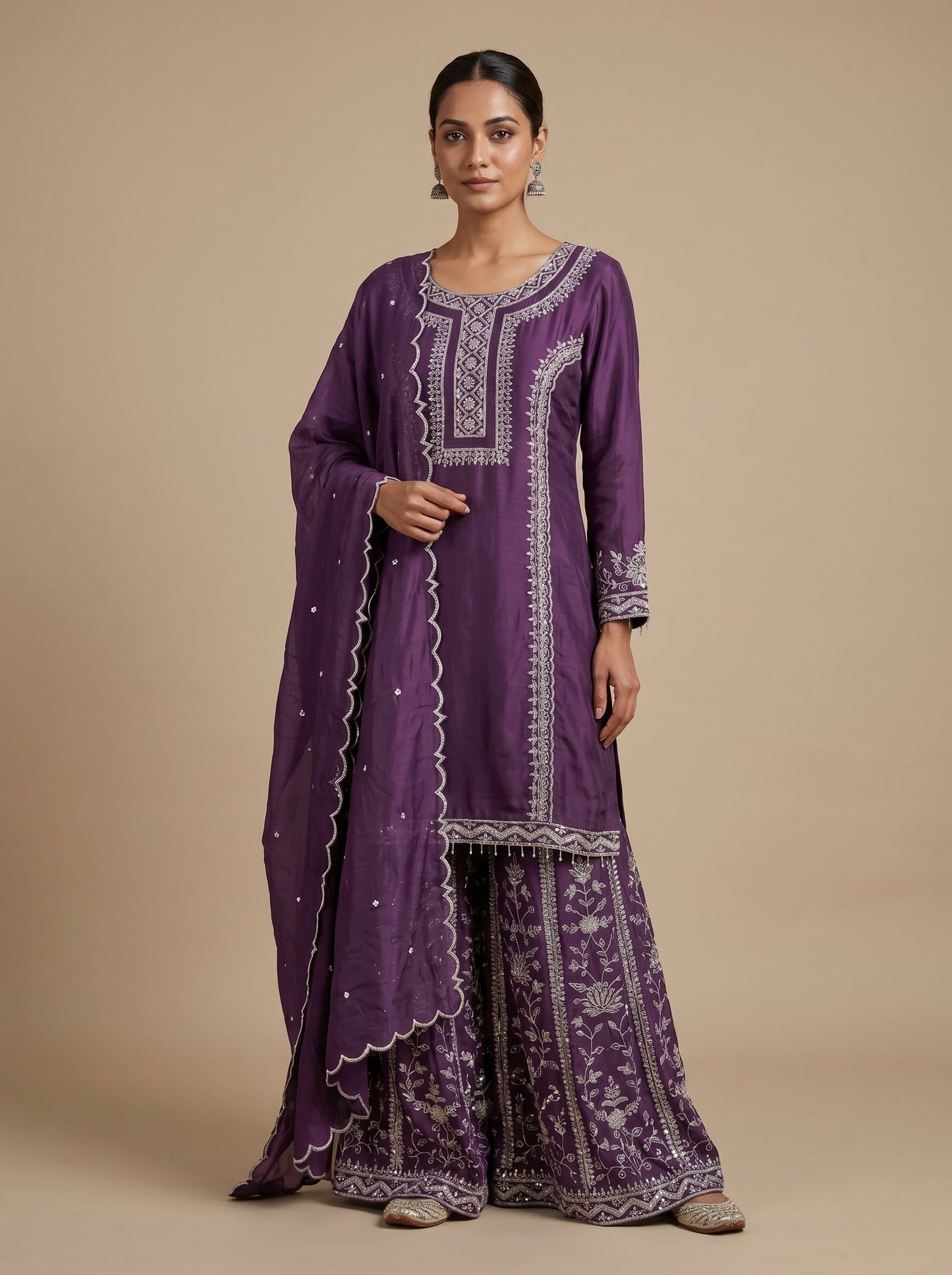 Lavender Glaze Sharara Set