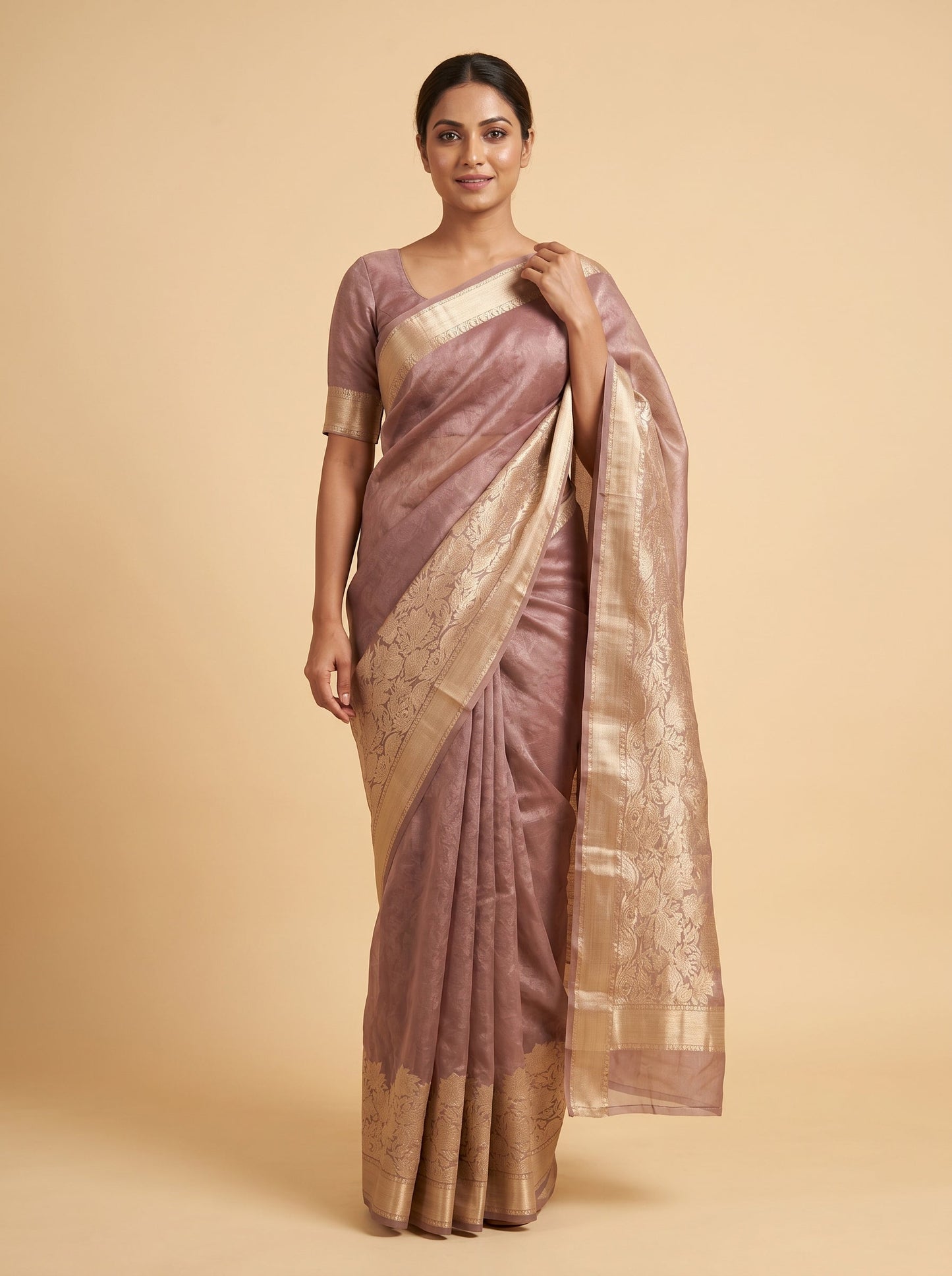 Lavender Graceful Handloom Saree
