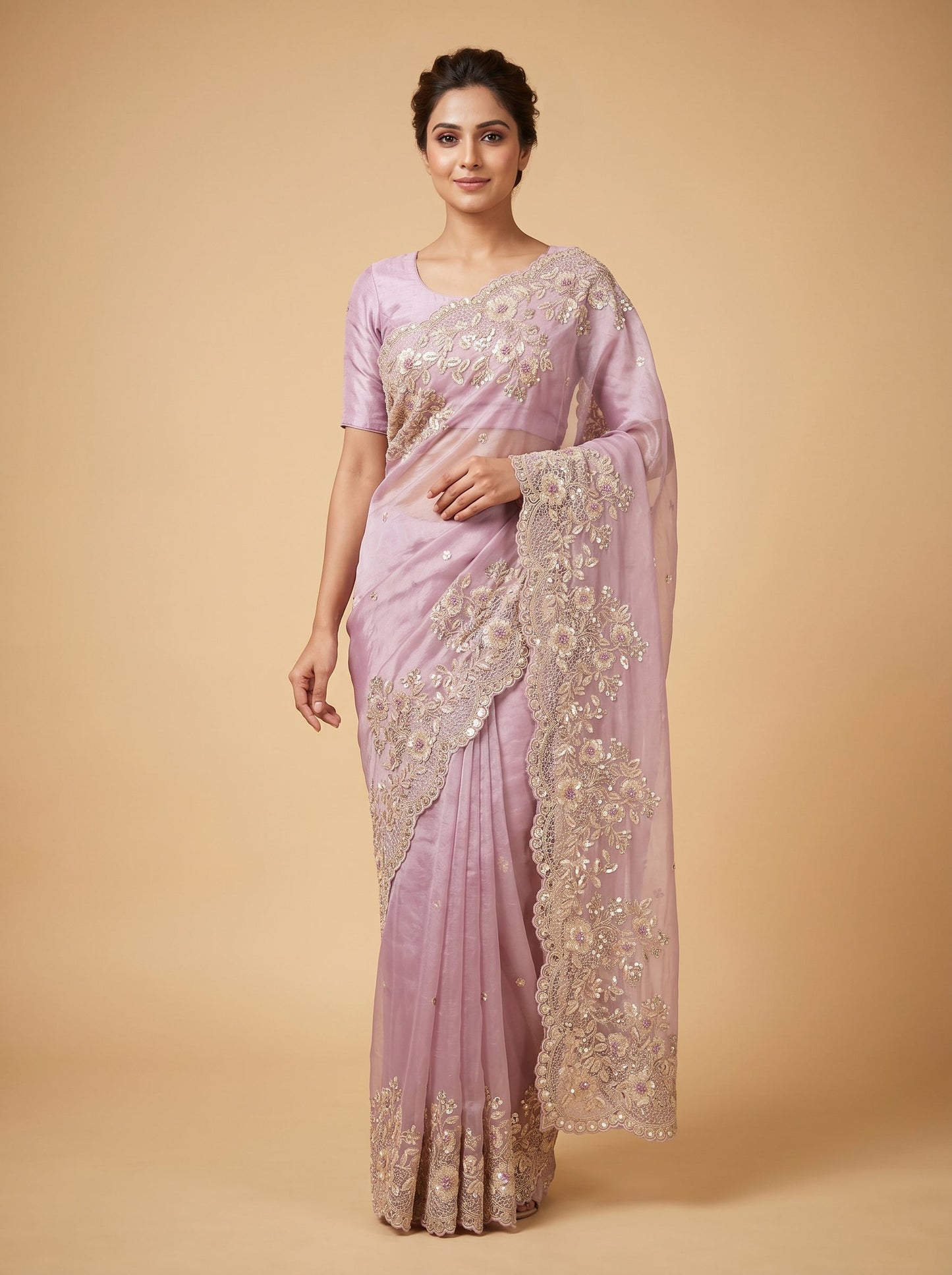 Lavender Mist Radiance Saree