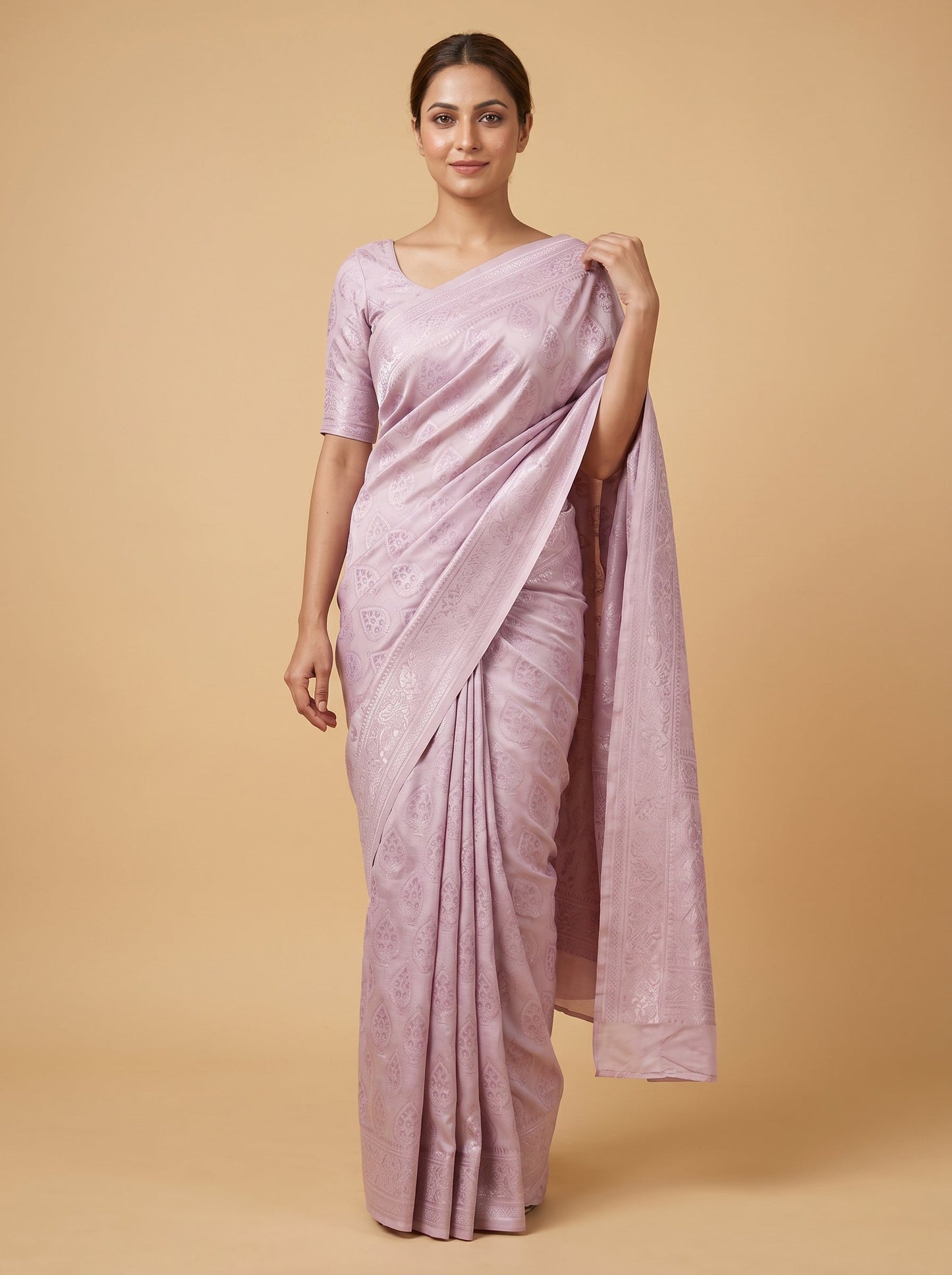 Lavender Serene Glow Handloom Saree