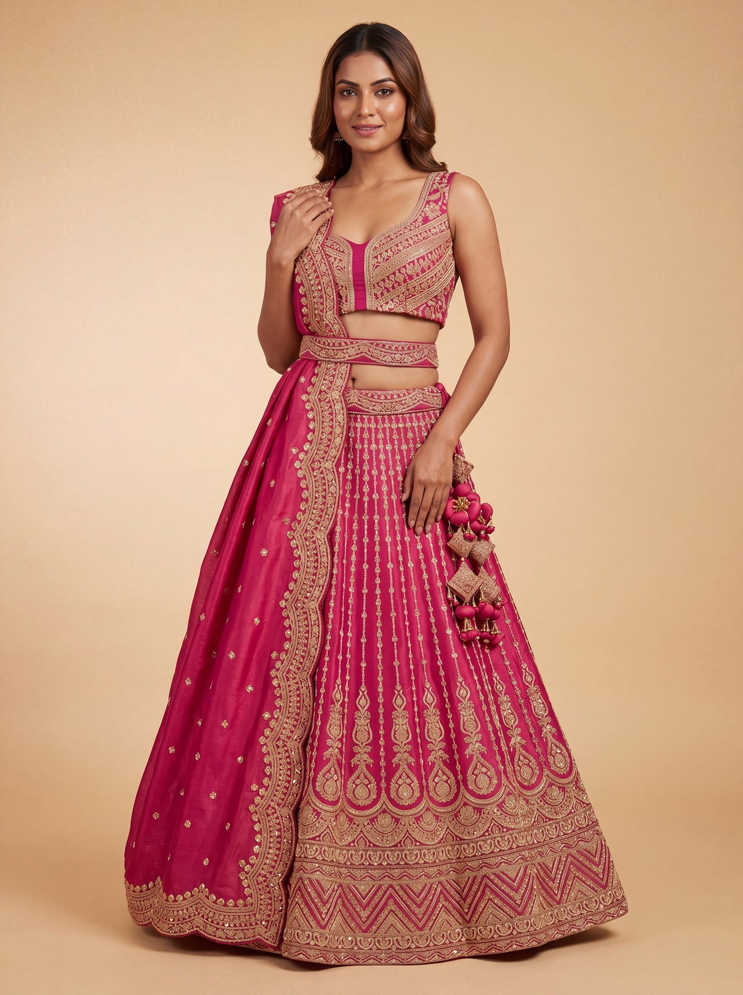 Lavender Soft Heritage Lehenga
