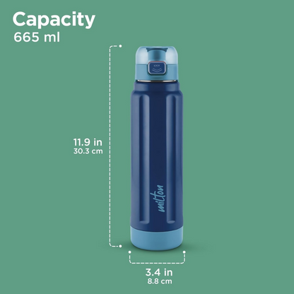 Milton Taurus 900 Steel Thermoware Inner Stainless Steel PU Insulated & Leak Proof Water - Dark Blue
