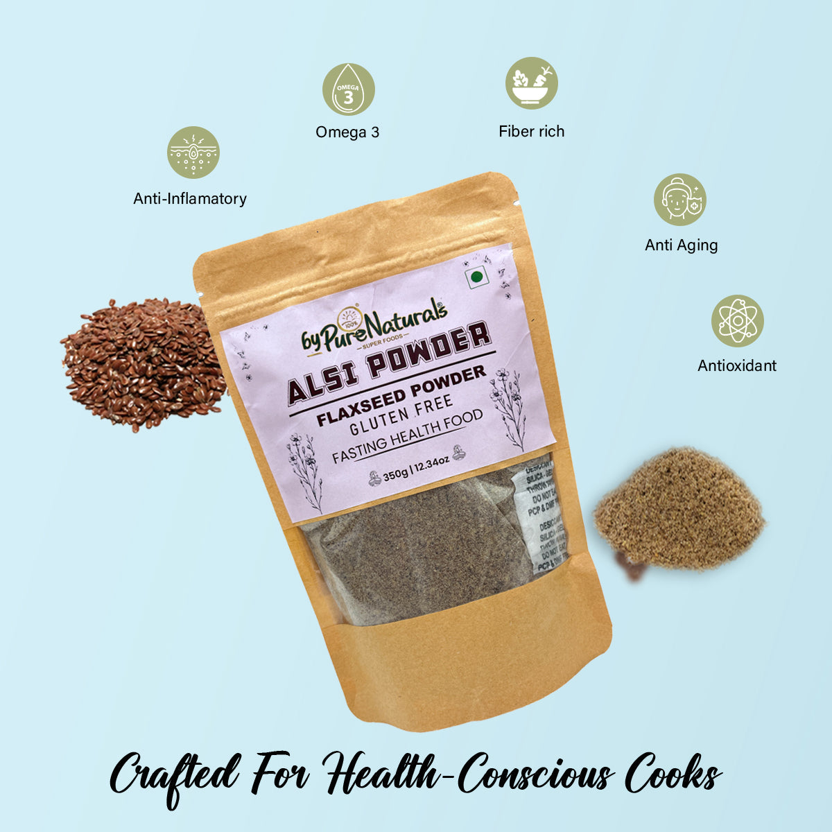 byPureNaturals Alsi Atta (Flaxseed Powder Flour)