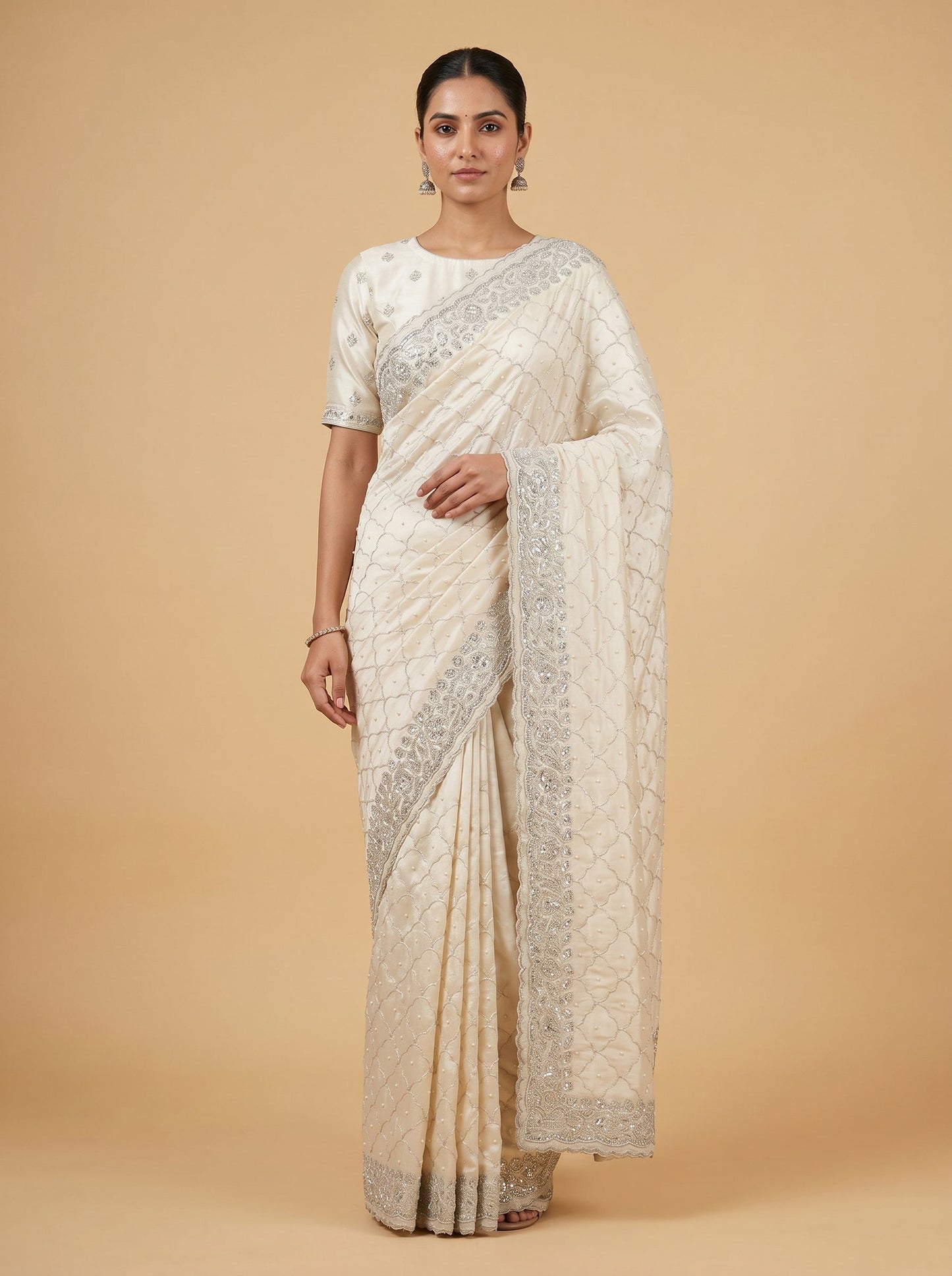 Lemon Citrus Embroidered Saree