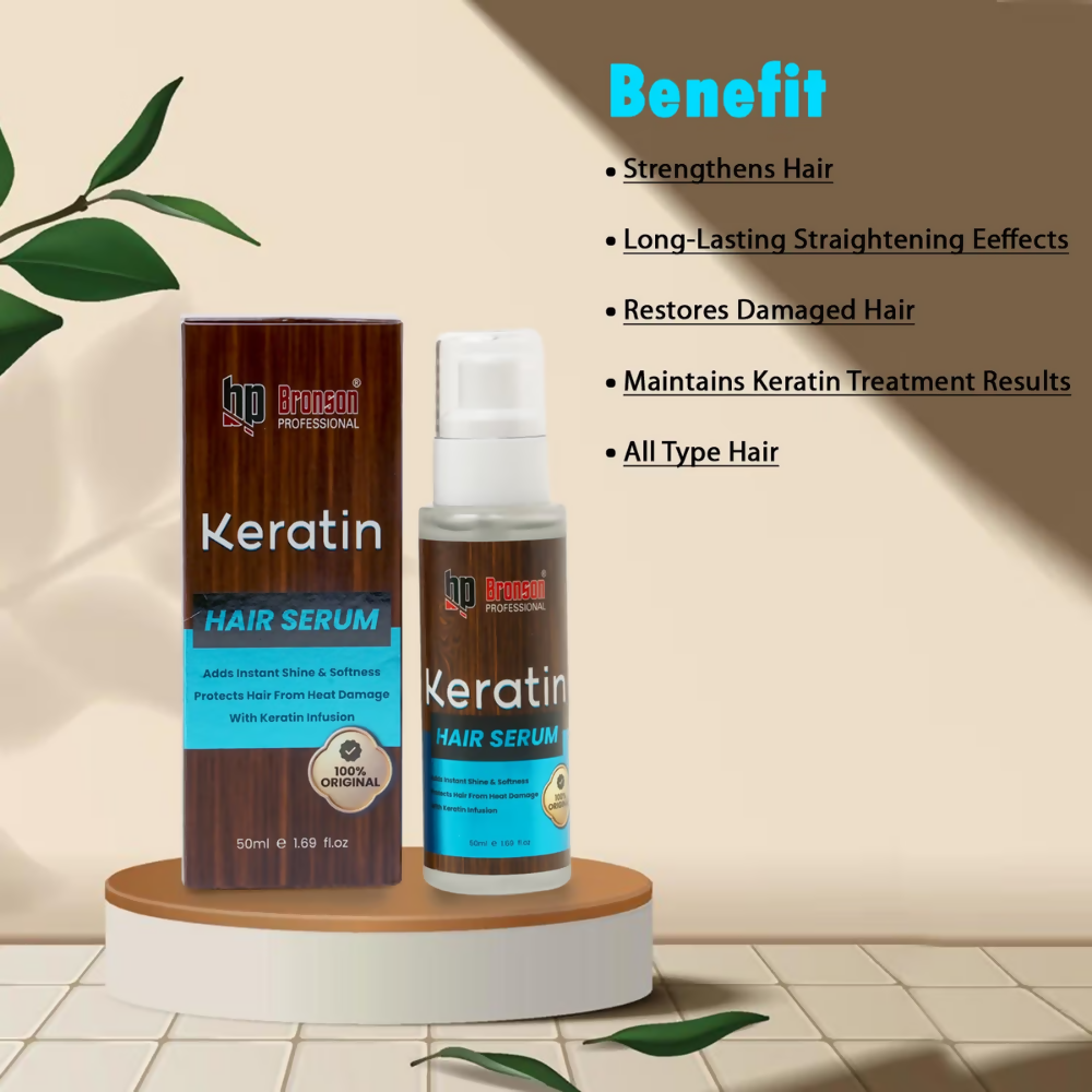 Bronson Professional Keratin Hair Serum Anti Frizz Hair Serum