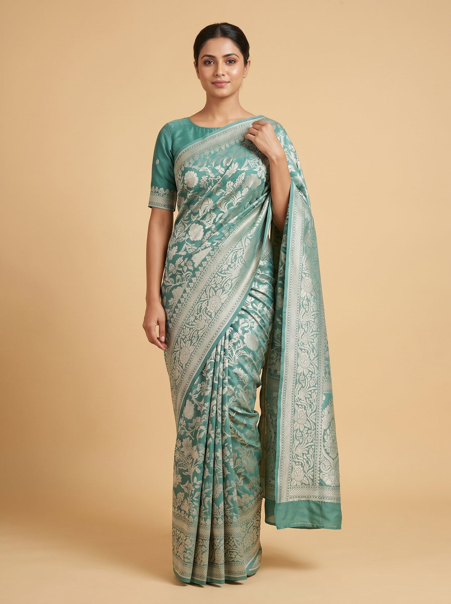 Light Green Fresh Aura Handloom Saree