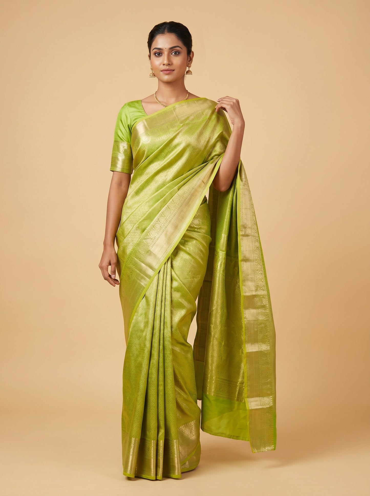 Light Green Spring Breeze Handloom Saree